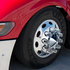 10562B by UNITED PACIFIC - Wheel Lug Nut Cover - 33mm x 3 3/4", Chrome, Plastic, Crown, Thread-On