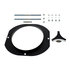 110291 by UNITED PACIFIC - Air Cleaner - Oval, Aluminum, Ribbed, Black Powdercoated, Paper Element, Without Logo, for Dual 4 Barrel Carburetor
