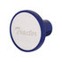22979 by UNITED PACIFIC - Air Brake Valve Control Knob - "Tractor", Aluminum, Screw-On, with Stainless Plaque, Indigo Blue