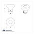 23581 by UNITED PACIFIC - Dash Knob - Small, Deluxe, Indented