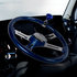 88284 by UNITED PACIFIC - Horn Button Bezel - Steering Wheel Horn Bezel, Indigo Blue