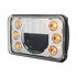 31237 by UNITED PACIFIC - Headlight - RH/LH, 4 x 6", Rectangle, Low Beam, Bulb, with Dual Function 6 Amber LED Position Light