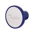 22984 by UNITED PACIFIC - Air Brake Valve Control Knob - "Trailer", Aluminum, Screw-On, with Stainless Plaque, Indigo Blue
