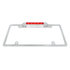 50148 by UNITED PACIFIC - License Plate Frame - Chrome, with 3rd Brake Light, Red LED/Red Lens