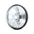 31247 by UNITED PACIFIC - Crystal Headlight - RH/LH, 7", Round, Chrome Housing, High/Low Beam, 9007 Bulb, with Amber 6 LED Position Light