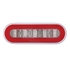 36924 by UNITED PACIFIC - Brake / Tail / Turn Signal Light - Carded, 6" Oval GloLight With Divider Bar Inner Design, 22 LED, Red LED/Red Insert