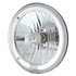 31285 by UNITED PACIFIC - Headlight - Crystal, Driver/Passenger Side, 7 in. Round, with Chrome Housing, 9007 Bulb, with White LED Halo Ring