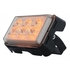 37158B by UNITED PACIFIC - Multi-Purpose Warning Light - 6 High Power LED Rectangular Warning Light, with Bracket, Amber LED