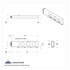 22302 by UNITED PACIFIC - Light Bar Bracket - 2" Bolt Pattern, Stainless, Spring Loaded, with Six 4" Light Cutouts
