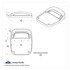 40930 by UNITED PACIFIC - Tail Light Bezel - For Universal Combination Tail Light, Chrome, Plastic, Double Visor Design