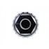 10569B by UNITED PACIFIC - Wheel Lug Nut Cover - 33mm x 4- 3/4", Chrome, Super Spike, Thread-On