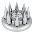 10351B by UNITED PACIFIC - Wheel Lug Nut Cover Set - Chrome, Super Spike Pickup