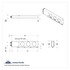 61803 by UNITED PACIFIC - Light Bar - Stainless Steel, Spring Loaded, Rear, Stop/Turn/Tail Light, Red LED/Clear Lens, with 2.5" Bolt Pattern, with Chrome Bezels and Visors, 36 LED per Light