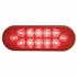 38121 by UNITED PACIFIC - Brake/Tail/Turn Signal Light - 12 LED 6" Oval Reflector Stop, Turn & Tail, Red LED/Red Lens