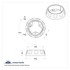 88286 by UNITED PACIFIC - Horn Button Bezel - Steering Wheel Horn Bezel, Cadmium Orange