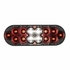 36610 by UNITED PACIFIC - Brake/Tail/Turn Signal Light - 6" Oval Combo Light, with 14 LED Stop, Turn & Tail & 16 LED Back-Up, Red LED/Clear Lens