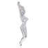 C5036-3 by UNITED PACIFIC - Grab Handle - Chrome, Nude Lady Shape
