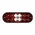 36609 by UNITED PACIFIC - Brake/Tail/Turn Signal Light - 6" Oval Combo Light, with 14 LED Stop, Turn & Tail & 16 LED Back-Up, Red LED/Red Lens