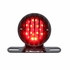 86859 by UNITED PACIFIC - Tail Light - Motorcycle LED, Rear Fender, with Gloss Black Grille Bezel , Red Lens