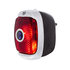 C7001R-1 by UNITED PACIFIC - Tail Light Assembly - With Black Housing & Stainless Steel Bezel, Red Glass Lens, with Blue Dot, Passenger Side, for 1940-53 Chevy and GMC Truck
