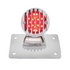 86850 by UNITED PACIFIC - Tail Light - Motorcycle LED "Bobber" Style Horizontal, with Chrome Grille Bezel, Red Lens