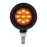 30927 by UNITED PACIFIC - Truck Cab Light - Stainless Steel, 2" Double Face, 2" Lights & Grommets, Amber & Red LED/Amber & Red Lens