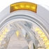 32464 by UNITED PACIFIC - Headlight - RH/LH, 7", Round, Polished Housing, H4 Bulb, with Bullet Style Bezel, with 34 Bright Amber LED Position Light and 4 Amber LED Signal Light, Amber Lens