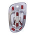 42494 by UNITED PACIFIC - Door Handle - Exterior, RH, 6 Red LED Chrome for Freightliner