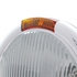 30392 by UNITED PACIFIC - Headlight - RH/LH, 7", Round, Polished Housing, H4 Bulb, with Incandescent Amber Turn Signal Light