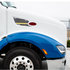 41786 by UNITED PACIFIC - Grille Air Intake - RH, Chrome, with "Glo" LED Light, Amber LED/Clear Lens, for 2013+ Peterbilt 579