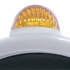 32438 by UNITED PACIFIC - Guide Headlight - 682-C Style, RH/LH, 7", Round, Chrome Housing, H4 Bulb, with 34 Bright White LED Position Light and Top Mount, 5 LED Dual Mode Signal Light, Amber Lens