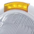 31752 by UNITED PACIFIC - Headlight - RH/LH, 7", Round, Polished Housing, H6024 Bulb, with 4 Amber LED Signal Light with Amber Lens