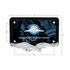 50124 by UNITED PACIFIC - License Plate Frame - Chrome Eagle Design, Black Frame, Fits All U.S. Motorcycle License Plates