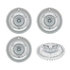 C5059 by UNITED PACIFIC - Axle Hub Cap - 16", Chrome Plated, Polara Tri-Bar