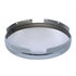 10103 by UNITED PACIFIC - Axle Hub Cap - Front, 4 Even Notched, Chrome, Dome Style, 3/4" Side Wall