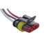 34236 by UNITED PACIFIC - Multi-Purpose Wiring Harness - Bulk, 3-Way, Molded, Female Bullet Plug, to 3-Way TE AMP Style