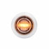 34468 by UNITED PACIFIC - Air Cleaner Light Bar - Front, Stainless Steel, with Bracket, Clearance/Marker Light, Amber LED, Clear Lens, Mini Lights, with SS Bezels, 3 LED Per Light, for Peterbilt Trucks