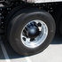 10342 by UNITED PACIFIC - Axle Hub Cover - Rear, Matte Black, Dome, with 33mm Spike Thread-On Nut Cover