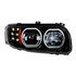 35787 by UNITED PACIFIC - Headlight Assembly - RH, LED, Black Housing, High/Low Beam, with 6 LED Signal and 100 LED Position Light