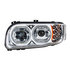 35784 by UNITED PACIFIC - Headlight Assembly - LH, LED, Chrome Housing, High/Low Beam, with 6 LED Signal and 100 LED Position Light