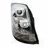 31264 by UNITED PACIFIC - Projection Headlight Assembly - RH, Chrome Housing, High/Low Beam, H7/H1/3157 Bulb, with Signal Light and White LED Position Light Bar