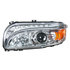 35802 by UNITED PACIFIC - Projection Headlight Assembly - LH, Chrome Housing, High/Low Beam, H11/HB3 Bulb, with Amber LED Signal Light, White LED Position Light and Amber LED Side Marker