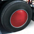 10346 by UNITED PACIFIC - Axle Cover Kit - Aero Full-Moon, Rear, Candy Red