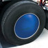 10345 by UNITED PACIFIC - Axle Cover Kit - Aero Full-Moon, Rear, Indigo Blue