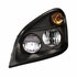 35798 by UNITED PACIFIC - Headlight Assembly - LH, LED, Black Housing, High/Low Beam, with LED Signal Light