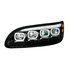 35843 by UNITED PACIFIC - Headlight - L/H, Black, Quad-LED, with LED Directional & Sequential Signal, for 2005-2015 Peterbilt 386