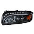 35804 by UNITED PACIFIC - Projection Headlight Assembly - Driver Side, with Black Housing, High/Low Beam, H11/HB3 Bulb, with Amber LED Signal Light/White LED Position Light/Amber LED Side Marker