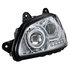31158 by UNITED PACIFIC - Projection Headlight Assembly - LH, Chrome Housing, High/Low Beam, H11/HB3 Bulb, with Signal Light