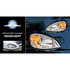 31344 by UNITED PACIFIC - Headlight Assembly - LH, Chrome Housing, High/Low Beam, 9006/9007/3157 Bulb, with Signal Light
