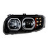 35786 by UNITED PACIFIC - Headlight Assembly - LH, LED, Black Housing, High/Low Beam, with 6 LED Signal and 100 LED Position Light